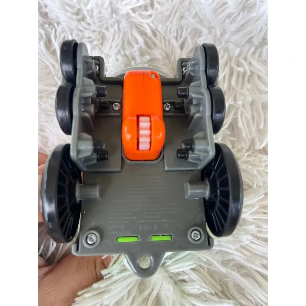 Little Tikes Green Grey Toy Train Engine with Orange Button Switch‎ UNTESTED